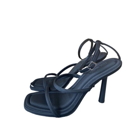 Briella Womens Ankle Strap Square Toe Heels Dress Sandals Black Size 10 Defected - Picture 3 of 7